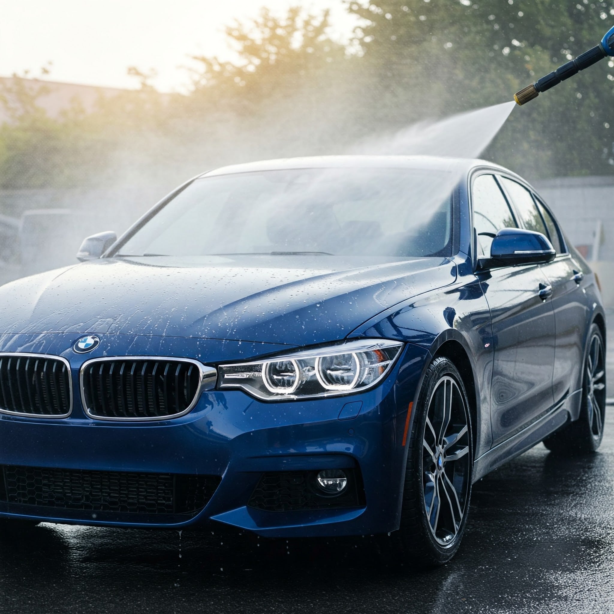 Mechanic servicing a car